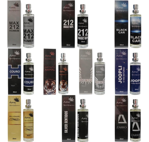 Kit Com 5 Perfumes Masculinos De 30ml - Amei Cosmésticos