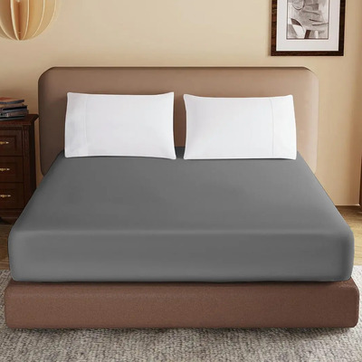 Novangua Sábana Bajera Ajustable Queen Gris, Bolsillo Profundo, Elástico 360° Y 100% Impermeable Para Colchón Queen