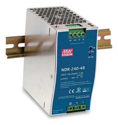 Ndr-240-24 Fuente Alim. 240w 24v 10a P/riel Din Mean Well