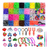 Kit De Pulsera Loom, Más De 1500 Bandas De Goma, Kit Rainbow