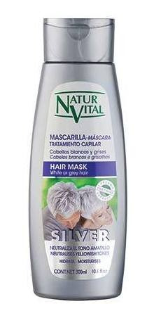 Mascarilla Capilar Silver Cabello Gris 300 Ml Natur Vital