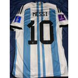 Camiseta Argentina Francia Final 2022 Copa Del Mundo Messi