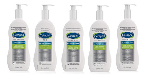 Kit 5 Cetaphil Restoraderm Pro Ad Control Loção Hidr 295ml 