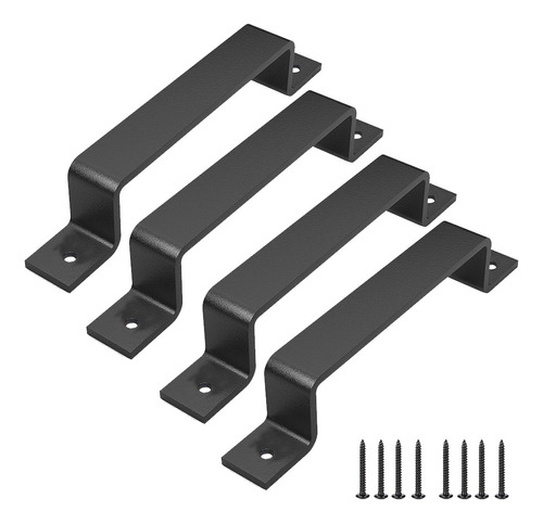 4 Manillas Tirador Para Puertas Acero Carbono Sólido 19.3cm