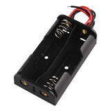 Battery Holder Portapilas 2 Pilas Aa Serie Chicote Cable  