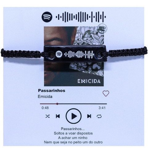 Pulseira Spotify Personalizada