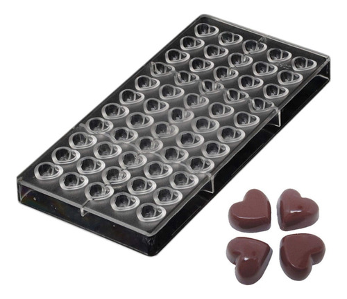 Molde P/ Chocolate Grainrain, 21 Ranuras, Corazones