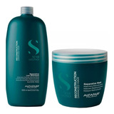 Alfaparf Semi Di Lino Reestructurante Shampoo X 1l + Máscara