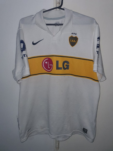 Camiseta Boca Juniors Nike Blanca 2009 LG Gol #219 Palermo