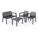 Set Living 2silla 1mesa  1sillon Rattan Keter Envio Gratis