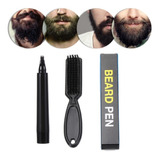 Caneta Para Preencher Falhas Na Barba Beard Pen + Escovinha