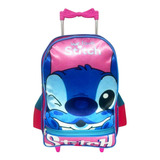 Mochila Infantil Feminina Lilo E Stitch Com Rodinhas