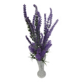 Arranjo De Lavanda Com Vaso Decora Estante Escritório Mesa