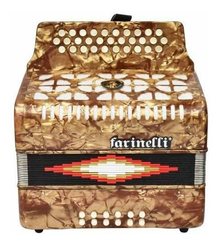 Farinelli 3012fac Acordeon Diatonico Tono Fa Cafe Estuche 