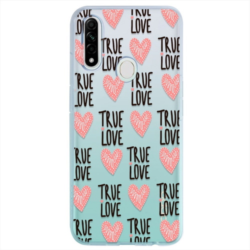 Funda Oppo Antigolpes Patrón De Corazones True Love