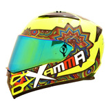 Casco Integral Para Moto Edge Forza Xamma Certificado Dot Color Verde Tamaño Del Casco L