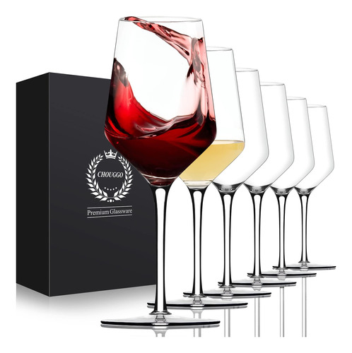 Chouggo Juego De 6 Copas De Vino, Vino Tinto O Blanco Soplad