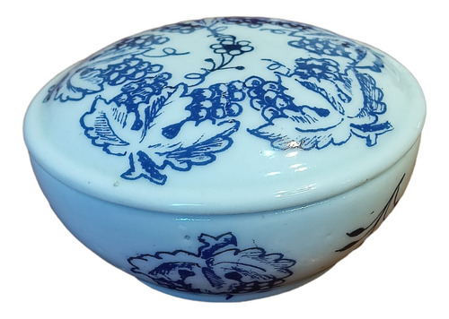Alhajero Caja Ceramica Urna Porcelana China Antigua Blue