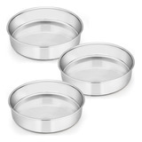 E-far 8 Pulgadas Cake Pan Set De 3, Moldes Para Hornear De A