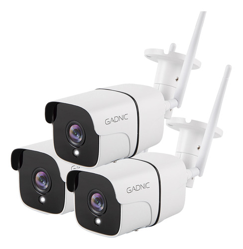 Kit Camara De Seguridad Wifi Sirena Exterior Gadnic + App