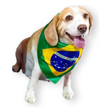 Bandana Pet Bandeira Do Brasil Oficial Copa Do Mundo  