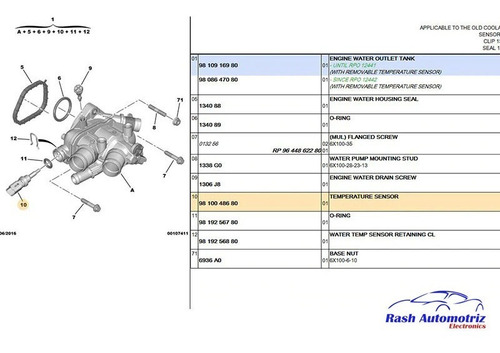 Sensor De Temperatura Peugeot Citroen Original Motor Ep6 Foto 5