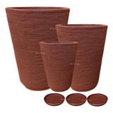 Kit 3 Vaso Área Externa Resistente Moderno Casa Luxo Pmg