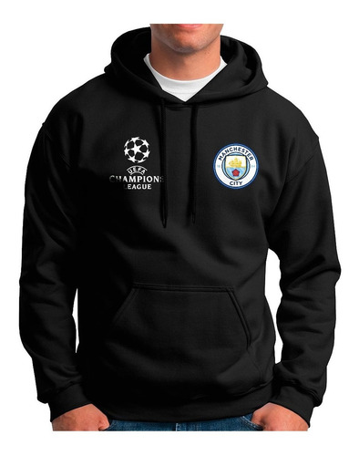 Buzo Hoodie Capota Deportivo Manchester City Fc Champions H