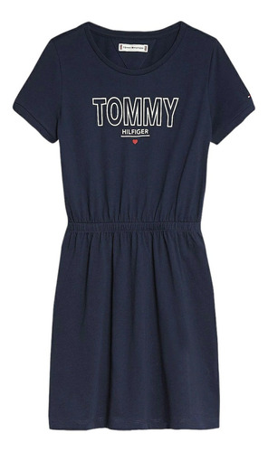 Vestido Tommy Hilfiger Jersey Tee Dress Para Niña 