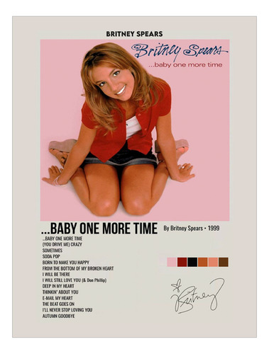 Poster Papel Fotografico Britney Spears One More Time 120x80