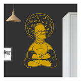 Adesivo De Parede Amarelo Desenhos Homer Buda