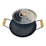 Disco De Arado Paella Wok Com Tampa Porções Em Geral 41cm