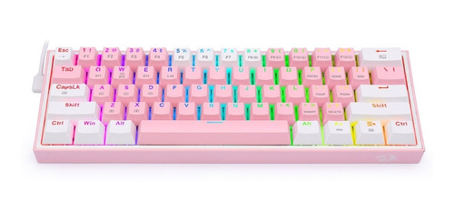 Teclado Mecánico Redragon 60% Fizz Pro K616rgb Pink/white Wl