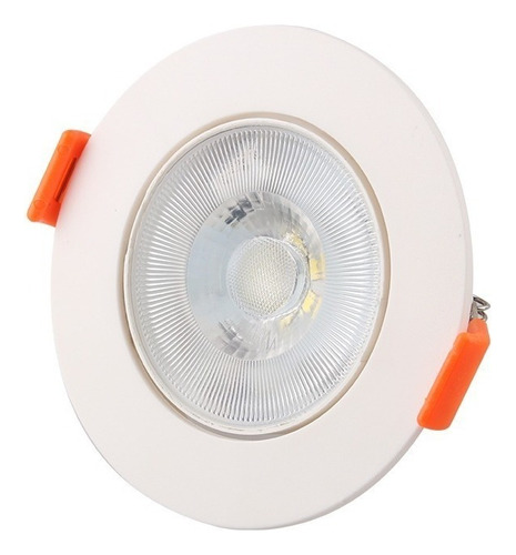 Kit 10 Spot Led 3w Redondo Direcionável Embutir Gesso Sanca Cor Branco Frio (6500k) 110v/220v