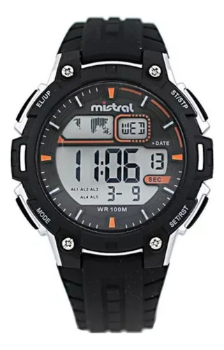 Reloj Mistral Hombre Deportivo Gdx-daq-08 Silicona Negro