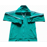 Campera Deportiva Plush Verde Capucha