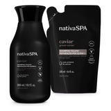  Kit Nativa Spa Caviar: Shampoo 300ml + Refil 250ml