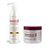 Regenerador 500ml E Blindagem 500g Shock3 Nutra Hair