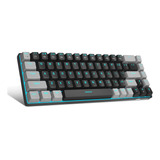 Mini Teclado Mecanico Gamer Por Cable | Negro -gris/ Mage...