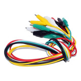 Conector Cable Pinza Cocodrilo 50cm Jumper Arduino Kit X10 