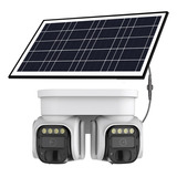 Cctv Solar Para Exteriores 4g Con Monitor Dual Pir De 360° C