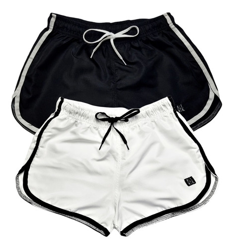 Kit 2 Short Feminino Academia Treino Verão Praia Réveillon