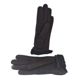 Guantes Cuero Cabra Forrado Abrigo Negro Marrón Guns Leather