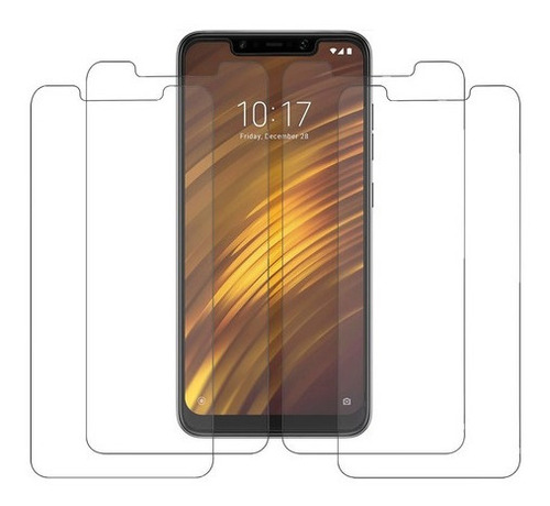 Kit 5 Películas Vidro Para Xiaomi Pocophone F1 + Kit Limpeza