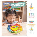 Rombecabezas De Madera Infantil Reloj 3d Didactico Para Niño