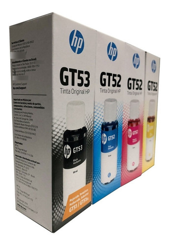 Kit 4 Tintas Originales Gt53/gt52 615 530 533 515 582