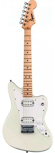 Guitarra Eléctrica Fender Squier Mini Jazzmaster Hh Olympic White Brillante De Álamo Con Diapasón De Arce