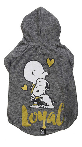 Roupinha Moletom Para Cães Snoopy Capuz Zooz Pets Grafite P