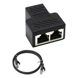 Adaptador Bifurcador Rj45 Cat5 6 P/2 Ethernet Lan Cables