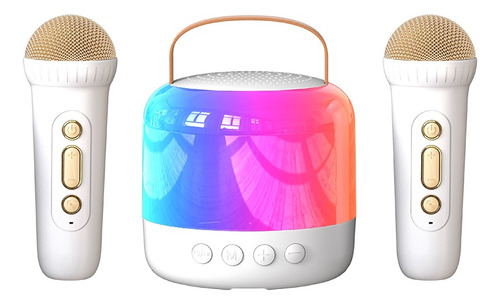 Micrófono Karaoke Inalámbrico Bluetooth Mini Con Bocina Rgb